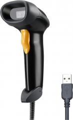 Eyoyo EY-H2 Handheld USB 2D Barcode Scanner QR PDF417 Data Matrix 1D Bar Code Scanner Wired Barcode Reader with USB Cable for Mobile Payment, Convenience Store, Supermarket, Warehouse