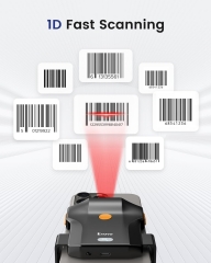 Eyoyo Bluetooth Barcode Scanner Wireless: Portable Phone Back Clip 1D Bar Code Reader for Library, Retail Store, Book Inventory - Fast UPC ISBN Scanner Compatible with 4.7