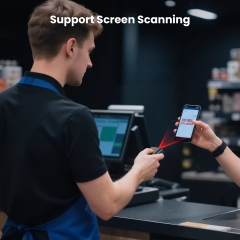 Eyoyo Mini 1D Bluetooth Barcode Scanner Wireless, With Power On/Off Button, Volume Up/Down Button,1500mAh Rechargeable Battery, Portable Bar Codes Reader for Windows, Mac Computer, Android, iOS Phones