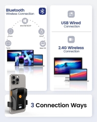 Eyoyo Bluetooth Barcode Scanner Wireless: Portable Phone Back Clip 1D Bar Code Reader for Library, Retail Store, Book Inventory - Fast UPC ISBN Scanner Compatible with 4.7