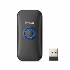 Eyoyo Mini 1D Bluetooth Barcode Scanner, 3-in-1 Bluetooth & USB Wired & 2.4G Wireless Barcode Reader Portable Bar Code Scanning Work with Windows, Android, iOS, Tablets or Computers