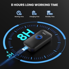 Eyoyo Mini 1D Bluetooth Barcode Scanner, 3-in-1 Bluetooth & USB Wired & 2.4G Wireless Barcode Reader Portable Bar Code Scanning Work with Windows, Android, iOS, Tablets or Computers