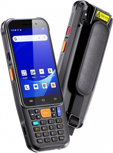 Eyoyo Wireless Android Barcode Scanner: Upgraded Android 15 Handheld Mobile Computer PDA with WiFi Bluetooth Cellular Connection, 4" Touch Screen & Keypad, GPS 1D/2D/QR Warehouse Inventory Scanner