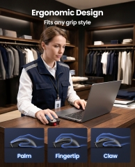 Eyoyo Wireless Mouse Barcode Scanner: 2-in-1 Bluetooth QR Code Scanner & Mouse Combo with 1200mAh Battery & Power Indicator, Portable 1D 2D Barcode Reader for POS System, Laptop, Retail, Home Business