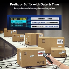 Eyoyo Bluetooth Barcode Scanner with Screen: Portable Mini 1D&2D QR Code Scanner for Retail Store, Library Book - USB Wired & Wireless Bar Code Reader Compatible for iPhone iPad Android Phone Laptop