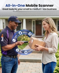 Eyoyo Wireless Android Barcode Scanner: Handheld 1D/2D/QR Code Scanner Mobile Computer, 5.5