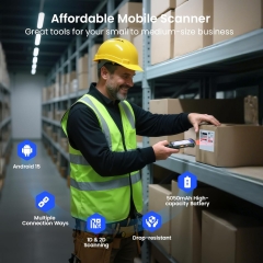 Eyoyo Wireless Android Barcode Scanner: Upgraded Android 15 Handheld Mobile Computer PDA with WiFi Bluetooth Cellular Connection, 4