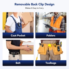 Eyoyo 2D Bluetooth Barcode Scanner: Portable QR Scanner with Clip, 2000mAh Battery with Level Indicator, Mini Bar Code Reader for Library Book Inventory Compatible with iPhone, iPad, Android Phone