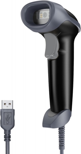 Eyoyo USB 2D Handheld Wired Barcode Scanner, Automatic QR Code Scanner PDF417 Data Matrix Bar Code Reader with USB Cable for POS Mobile Payment, Convenience Store, Warehouse, Supermarket
