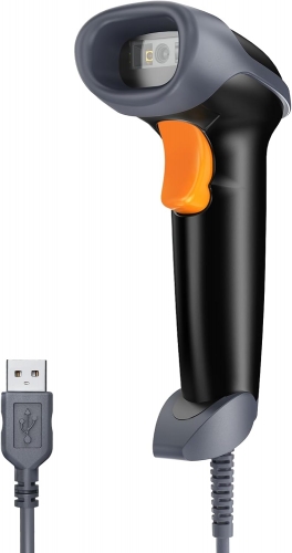 Eyoyo 2D Handheld USB QR Code Scanner, Wired Automatic Barcode Scanner Data Matrix PDF417 Bar Code Reader with USB Cable for Mobile Payment POS, Convenience Store, Warehouse, Supermarket