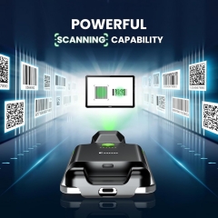 Eyoyo Bluetooth Back Clip Phone Barcode Scanner, 1D 2D QR Wireless Bar Code Reader with 1600mAh Rechargeable Battery, Compatible with iPhone, ipad, Android,for Book Warehouse Inventory Management