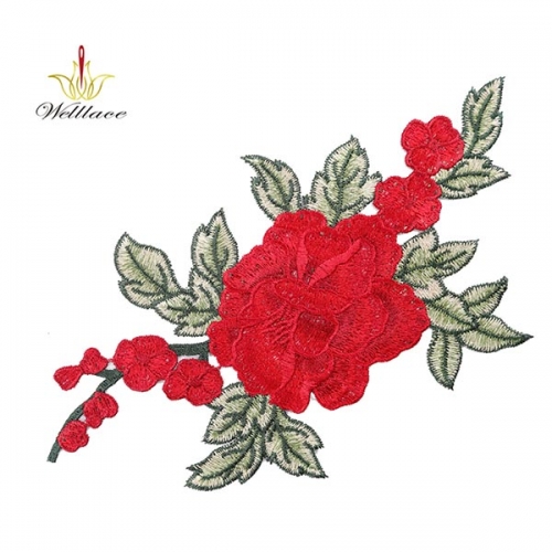 Flower Embroidery Design Lace Patch Decoration Lace Applique Wholesale