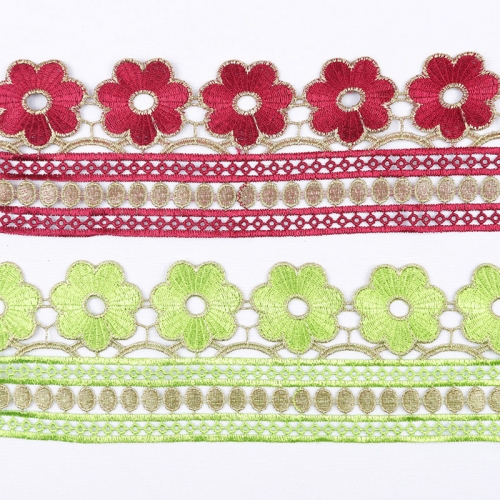 Elegant High Grade Embroidery Lace Trim Ribbon Border for Garment Decoration