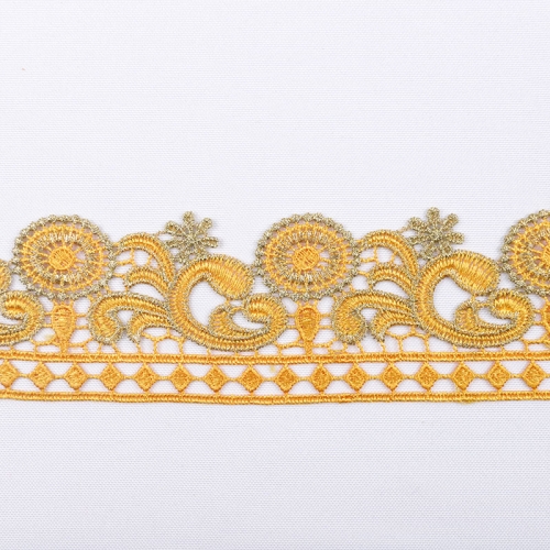 Elegant Design Customized Trimming Lace for Girl's Clothing Multi-colored Lace Trim 100% Polyester