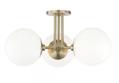 3-Light Semi Flush Mount