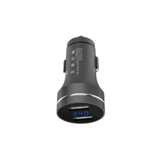 12W Car Charger With LED Display