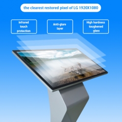 55 inch large screen touch monitor lcd kiosk Intelligent IR touch inquiry all in one kiosk information display 10 point dual system optional 4G+128G SYET