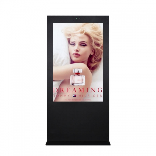 SYET 75inch Cheapest outdoor advertising customized big screen display LCD floor stand Kiosk for promotion