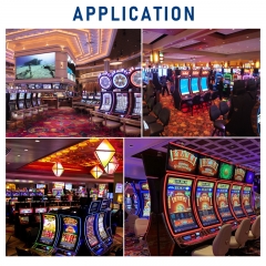 Curved touch screen monitor for slot machines