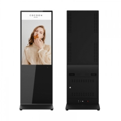 Display digital signage digital advertising displays SYET 55 inch touch screen android player for shopping mall floor standing signage media player