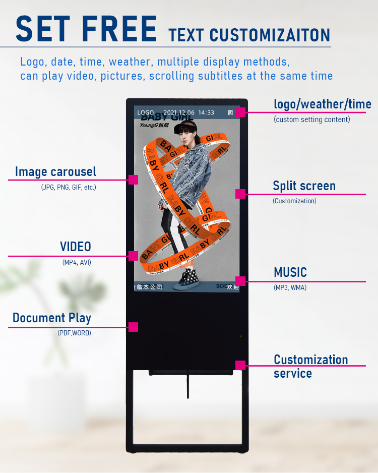 55 inch WIFI interactive digital signage manufacturers LCD advertising