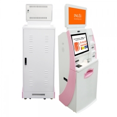 Dual screen self service kiosk for hospital