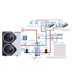 18 kw -35C degree area special EVI heat pump air source split system heat pump for heating cooling dhw