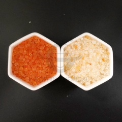 Gel de silice orange à incolore indiquant