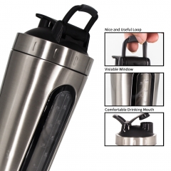 Beauchy 304 Stainless Steel 750ML Metal Protein Shaker Bottle With