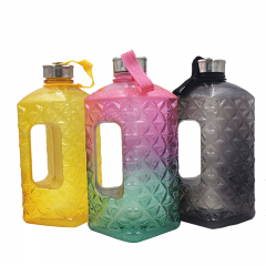 2.2L Gym Fitness Water Jug with Diamond Shape for Bodybuilding