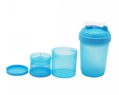 600ml Protein Shaker Bottle With Nutrition Container