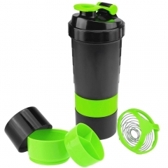 600ml Spider Bottle With Stainless Blender Spring With 2 Containers