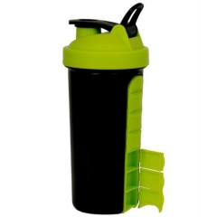 700ml Plastic Protein Shaker Bottle with Handle with 7 Days Pillbox