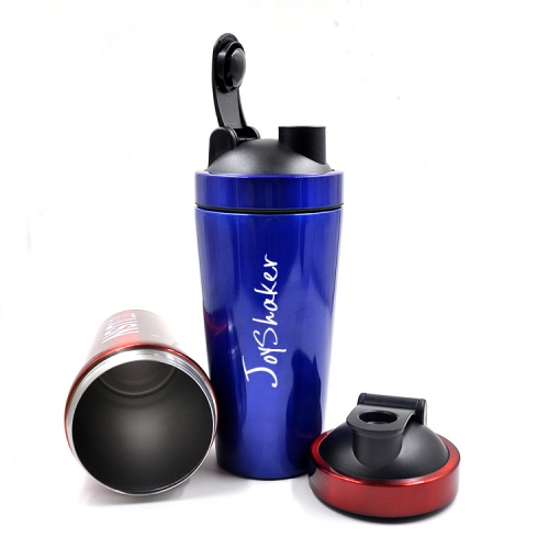 750ML Blue Stainless Steel Protein Shaker Bottle For Sports Nutrition