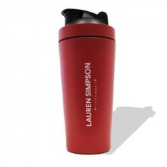 750ML Red Stainless Steel Protein Shaker Bottle For Sports Nutrition