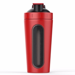 750ML Custom Red Metal Protein Shaker Bottle