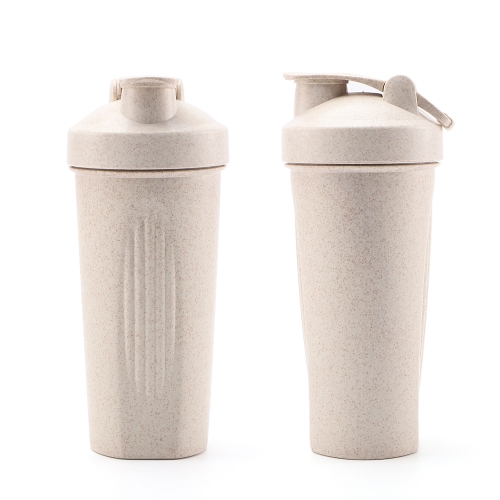 600ML Eco-Friendly Biodegradable Wheat Straw Portein Shaker Bottle