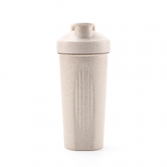 600ML Eco-Friendly Biodegradable Wheat Straw Portein Shaker Bottle