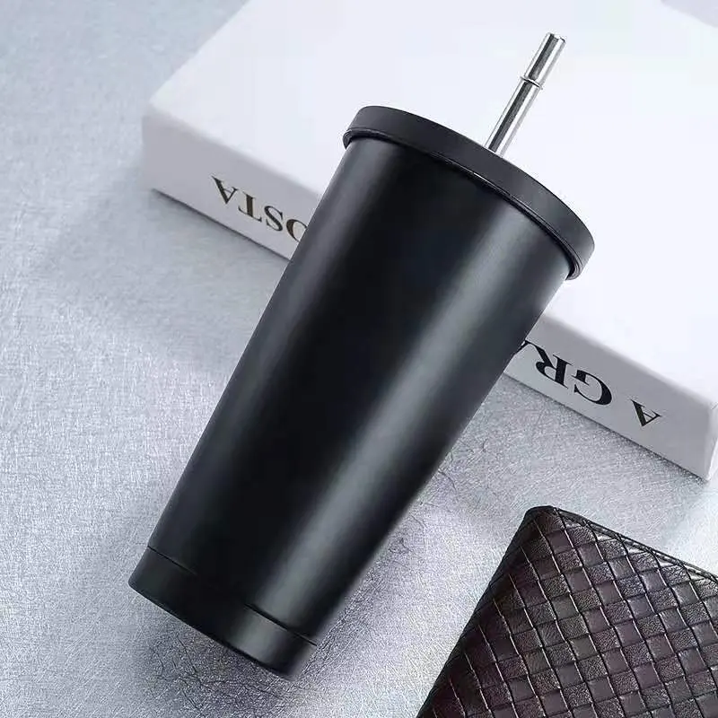 500ml Steel Vaccum Tumbler With Straw