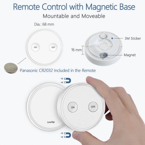 LoraTap Wireless Remote Control E27 Light Bulb Socket Lamp Switch Kit