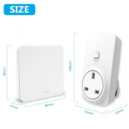 EU Wireless Socket Plug 16A with Kinetic Remote Control