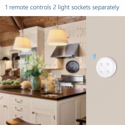 Wireless Light Socket with Magnetic Base Remote Control Lamp