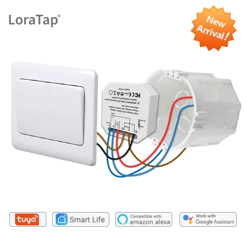 Tuya Smart Life Wifi Smart Light Switch Relay module Remote Control Google Home Alexa Echo Works with Wall Manual Switch 10A