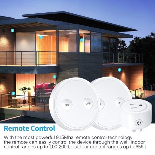 LoraTap Wireless Remote Control E26 Light Socket with Remote, 915MHz 656ft  Range On Off Remote Controller for LED Bulbs and Light Fixtures 30W Max.
