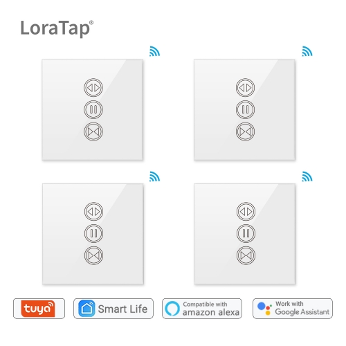 4 pacotes tuya inteligente vida wifi interruptor de cortina para cortina motorizada elétrica persiana do rolo, google home, amazon alexa controle de v