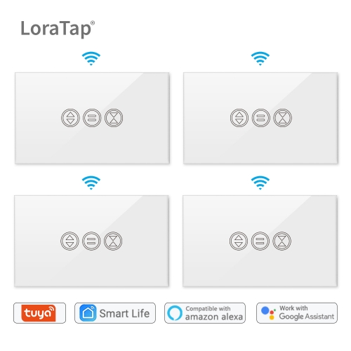 4-Packs Tuya Smart Leben WiFi Vorhang Schalter für Elektrische motorisierte Vorhang Blind Rollladen Google Home Alexa Echo voice Control, UNS Standard