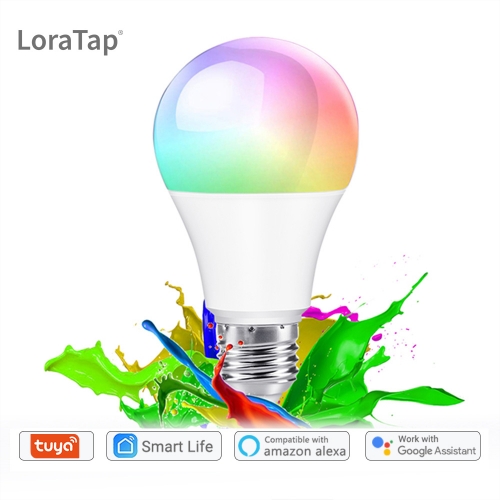 Tuya Smart Life APP Dimmable E27 WiFi RGB LED Bulb Light Voice Control by Echo Alexa Google Assistant 2.4G WiFi Timer Control