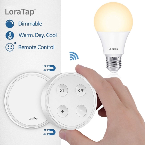 LoraTap Dimmable A19 E27 LED Light Bulb with 100m Range