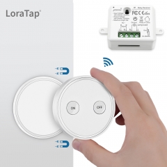 LoraTap Wireless Remote Control E26 Light Socket (2 Pack) with Dual Switch  Remote, 915MHz RF 656ft Range On Off Light Switch Kit for LED Bulbs and