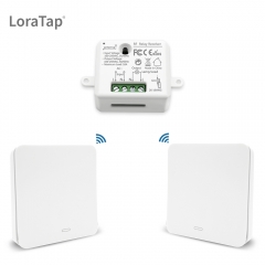 LoraTap Magnetic Wireless Lights Switch Kit (Three 2-button remotes and one  relay receiver) 868Mhz for EU market